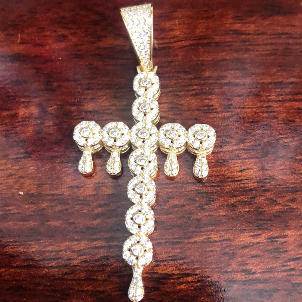 Silver Drip Cross - image 1